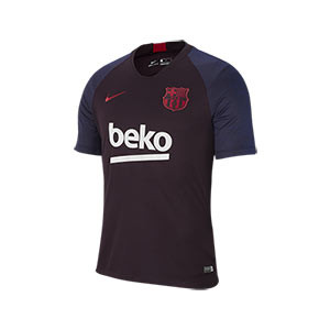 Camiseta Nike Barcelona entreno 2019 2020 Strike - Camiseta manga corta de entrenamiento FC Barcelona 2019 2020 - granate - frontal