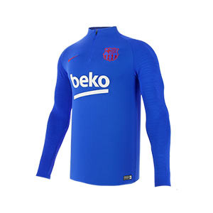 Sudadera Nike Barcelona entreno 2019 2020 Strike - Sudadera de entrenamiento FC Barcelona 2019 2020 - azul - frontal