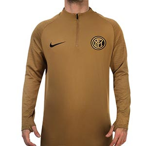 Sudadera Nike Inter entreno 2019 2020 Strike - Sudadera de entrenamiento Nike Inter de Milán 2019 2020 - dorada - frontal