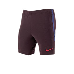 Short Nike Barcelona entreno 2019 2020 Strike - Pantalón corto de entrenamiento Nike Strike FC Barcelona 2019 2020 - granate  - frontal