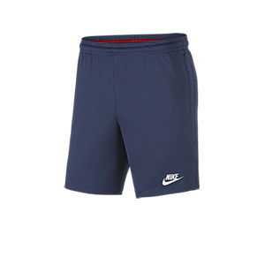 Pantalón Nike PSG UCL entreno 19 2020 Strike - Pantalón corto de entrenamiento PSG Champions League 2019 2020 - azul marino - frontal