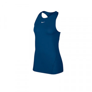 Camiseta de tirantes Nike Pro mujer - Camiseta de tirantes de mujer para fútbol Nike - azul - frontal