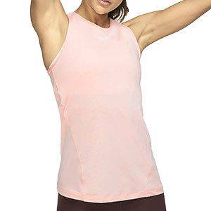 Camiseta de tirantes Nike Pro mujer - Camiseta de tirantes de mujer para fútbol Nike - rosa - frontal