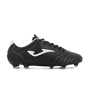 Joma Aguila Pro 901 FG - Botas de fútbol de piel de canguro Joma FG para césped natural o artificial de última generación - negras y blancas - derecho