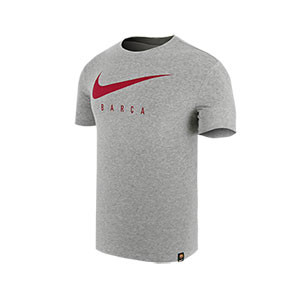 Camiseta algodón Nike Barcelona Dry Travel Ground - Camiseta de algodón Nike del FC Barcelona 2019 2020 - gris - frontal