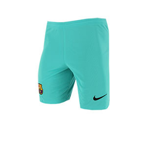 Short Nike Barcelona Stadium portero 19 2020 - Pantalón corto portero Nike FC Barcelona 2019 2020 - azul turquesa - frontal