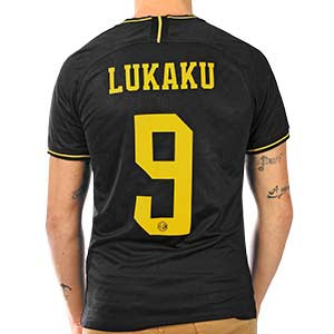 Camiseta Nike 3a Inter Lukaku 2019 2020 Stadium - Camiseta Lukaku Nike tercera equipación Inter de Milán 2019 2020 - negra - frontal