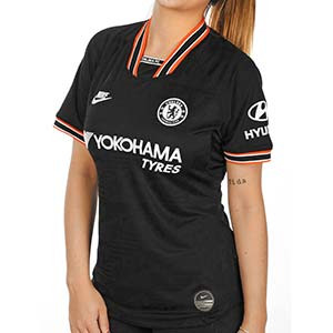 Camiseta Nike 3a Chelsea mujer 2019 2020 Stadium - Camiseta de mujer Nike tercera equipación Chelsea 2019 2020 - negra - frontal