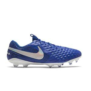 Nike Tiempo Legend 8 Elite FG - Botas de fútbol Nike de piel de canguro FG para césped natural o artificial de última generación - azules - pie derecho