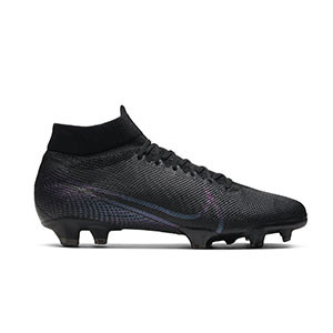 Nike Mercurial Superfly 7 Pro FG - Botas de fútbol con tobillera Nike FG para césped natural o artificial de última generación - negras - pie derecho