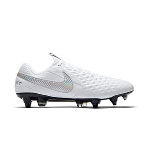 Nike Tiempo Legend 8 Elite SG-PRO AC - Botas de fútbol Nike de piel de canguro SG-PRO AC para césped natural blando - blancas - pie derecho