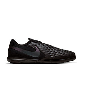 Nike Tiempo Legend 8 Academy IC - Zapatillas de fútbol sala de piel Nike con suela lisa IC - negras - pie derecho