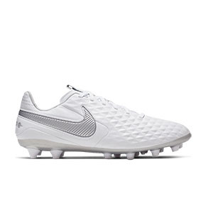 Nike Tiempo Legend 8 Pro AG-PRO - Botas de fútbol Nike de piel AG-PRO para césped artificial - blancas - pie derecho