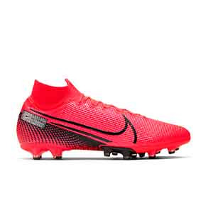 Nike Mercurial Superfly 7 Elite AG-PRO - Botas de fútbol con tobillera Nike AG-PRO para césped artificial - rosas - pie derecho