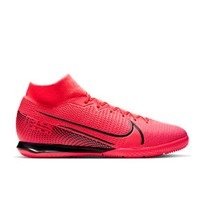 Nike Mercurial Superfly 7 Academy IC - Zapatillas fútbol sala con tobillera Nike suela lisa IC - rosas - pie derecho