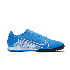 Nike Mercurial Vapor 13 Pro IC - Zapatillas fútbol sala Nike suela lisa IC - azul celeste - pie derecho