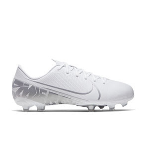 Nike Mercurial Vapor 13 Academy MG Jr - Botas de fútbol infantiles Nike MG para césped natural o artificial - blancas - pie derecho