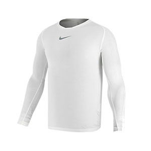 Camiseta interior térmica Nike Dri-Fit Park - Camiseta interior compresiva manga larga Nike - blanca - frontal