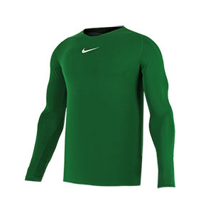 Camiseta interior térmica Nike Dri-Fit Park - Camiseta interior compresiva manga larga Nike - verde oscuro - frontal