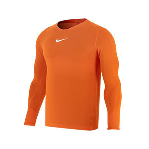 Camiseta interior térmica Nike Dri-Fit Park - Camiseta interior compresiva manga larga Nike - naranja - frontal