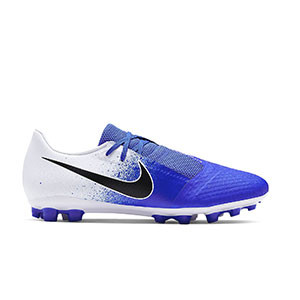 Nike Phantom Venom Academy AG-PRO - Botas de fútbol Nike AG-PRO para césped artificial - azules y blancas - pie derecho