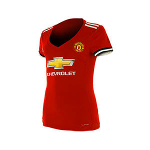 Camiseta mujer Man United adidas 17/18 - Camiseta de chica climacool primera equipación del Man United 2017-2018  Rojo - frontal