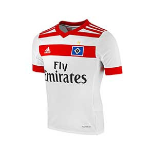 Camiseta niño Hamburgo 17/18 - Camiseta infantil primera equipación Hamburgo S.V. 2017 -2018 - Blanco / Rojo - frontal