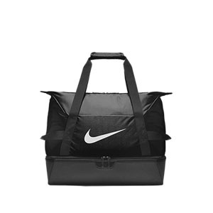 Bolsa deporte mediana con zapatillero Nike Academy - Bolsa entrenamiento fútbol Nike (48 x 30 x 41) cm - negra - frontal