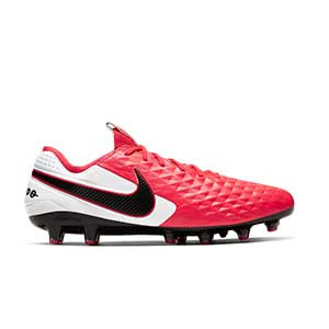 Nike Tiempo Legend 8 Elite AG-PRO - Botas de fútbol de piel de canguro Nike AG-PRO para césped artificial - rosas y blancas - pie derecho