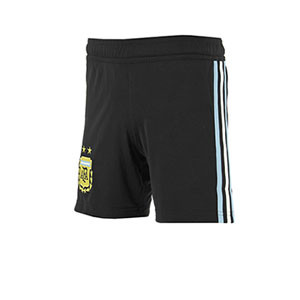 Short oficial niño Argentina 2018 - Pantalón corto infantil primera equipación selección Argentina 2018 - Negro - frontal