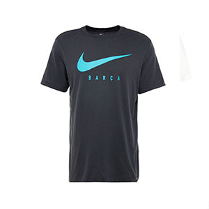 Camiseta algodón Nike Barcelona Ground Champions - Camiseta de algodón Nike del FC Barcelona 2019 2020 - gris - frontal