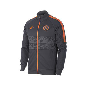 Chaqueta Nike Chelsea himno I96 19 2020 Champions - Chaqueta chándal del himno Champions League Nike Chelsea 2019 2020 - gris oscuro - frontal