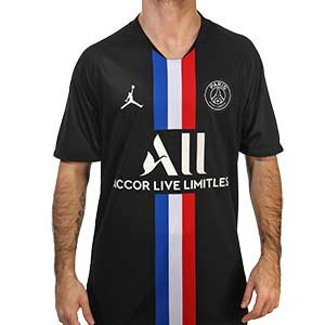 Camiseta Nike 4a PSG x Jordan 19 2020 Stadium - Camiseta Nike x Jordan cuarta equipación Paris Saint Germain 2019 2020 - negra - frontal