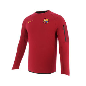 Sudadera Nike Barcelona Tech Fleece 2019 2020 - Sudadera de algodón Nike FC Barcelona 2019 2020 - granate - frontal