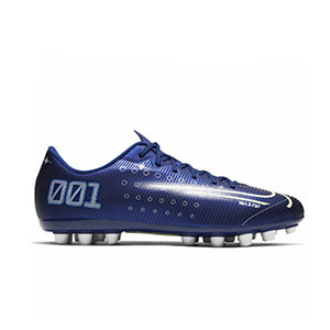 Nike Mercurial Vapor 13 Academy MDS AG - Botas de fútbol Nike AG para césped artificial - azul marino - pie derecho