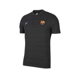 Polo Nike Barcelona GSP UCL - Polo oficial Nike del FC Barcelona 2019 2020 - gris oscuro - frontal