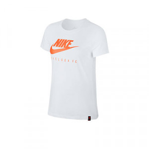 Camiseta Nike Chelsea mujer Ground - Camiseta de algodón para mujer Nike del Chelsea FC - blanca - frontal