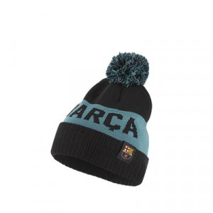 Gorro Nike Barcelona Beanie UCL - Gorro de invierno Nike del FC Barcelona - negro y verde turquesa - frontal