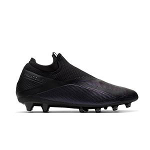 Nike Phantom Vision 2 Pro DF AG-PRO - Botas de fútbol con tobillera Nike AG-PRO para césped artificial - negras - pie derecho