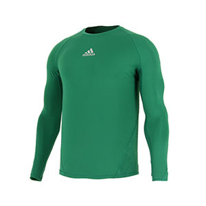 Camiseta compresiva M/L adidas Alphaskin - Camiseta entrenamiento compresiva manga larga adidas Alphaskin - Verde - frontal