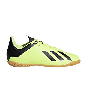 adidas X Tango 18.4 IN J - Zapatillas de fútbol sala para niño adidas suela lisa IN - amarillas flúor - derecho