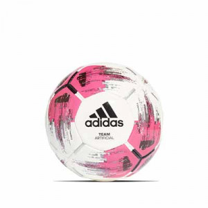 Balón adidas Team Artificial talla 4 - Balón de fútbol para césped artificial adidas Team Artificial talla 4 - blanco y rosa - frontal