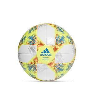 Balón adidas Conext19 Top Training Talla 5 - Balón de fútbol adidas talla 5 - blanco y amarillo - frontal