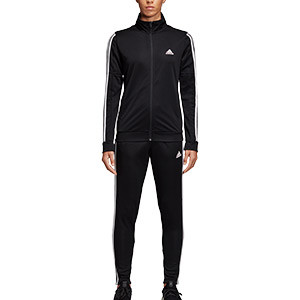 Chándal adidas Team Sports mujer - Conjunto de chándal de mujer adidas - negro - frontal