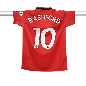 Camiseta adidas Rashford niño United 19 2020 - Camiseta infantil Rashford primera adidas Manchester United 2019 2020 - roja - frontal