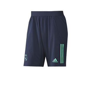 Short adidas Real Madrid entreno 2019 2020 - Pantalón corto entrenamiento Champions adidas Real Madrid 2019 2020 - azul marino - frontal