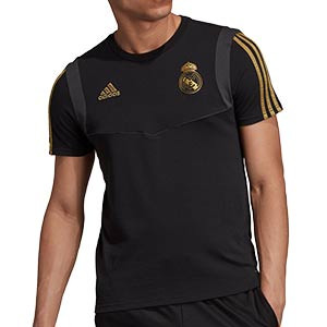 Camiseta adidas Real Madrid 2019 2020 - Camiseta de algodón manga corta adidas Real Madrid 2019 2020 - negra - frontal