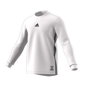 Camiseta manga larga adidas R Madrid SSP - Camiseta de manga larga de algodón adidas del Real Madrid 2019 2020 - blanca - frontal