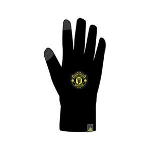 Guantes térmicos adidas Manchester United - Guantes térmicos para el invierno adidas del Manchester United 2019 2020 - negros - frontal