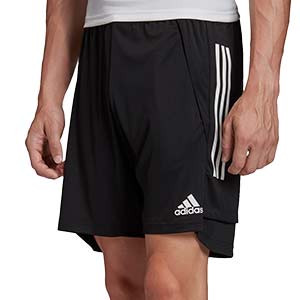 Short adidas Condivo 20 - Pantalón corto de entrenamiento de fútbol adidas - negro - frontal